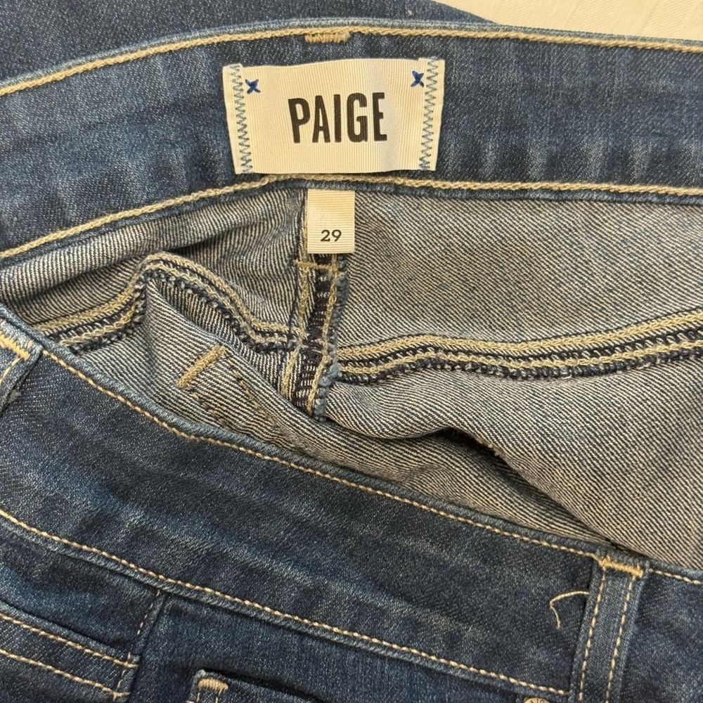 PAIGE Dark Blue Straight Leg‎ Jeans Skyline Ankle Peg size 29 - Picture 10 of 10
